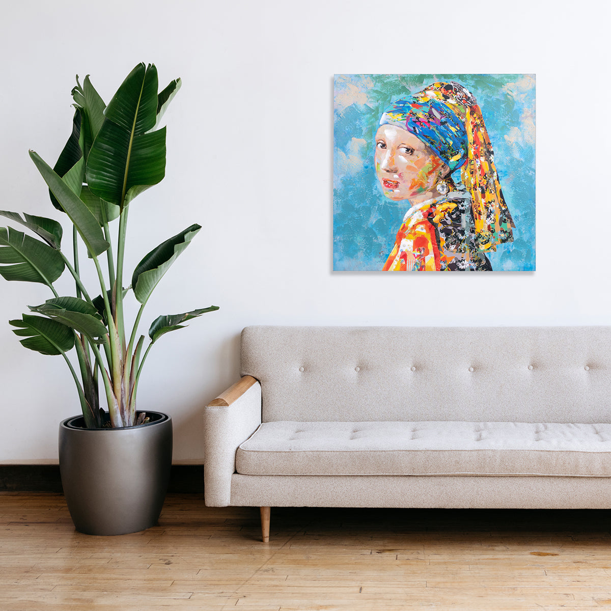 CUADRO MUJER 80×80 CM — PINTURA