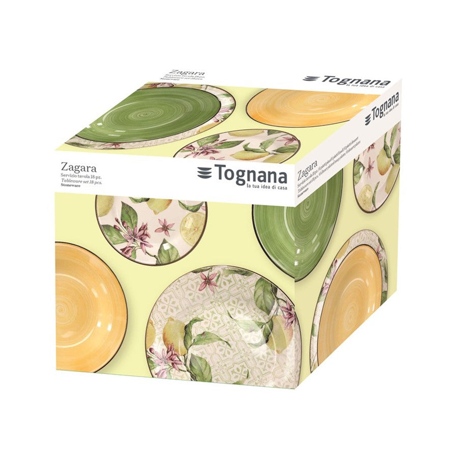 Vajilla Zagara 18 Piezas – Stoneware – Tognana Diseño Italiano