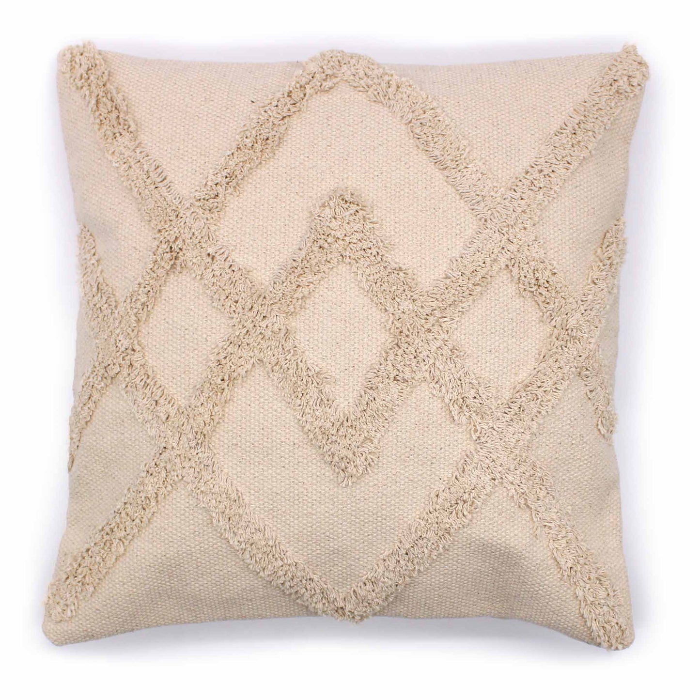 2x Funda de Cojín Clásico - Crema - 45x45cm