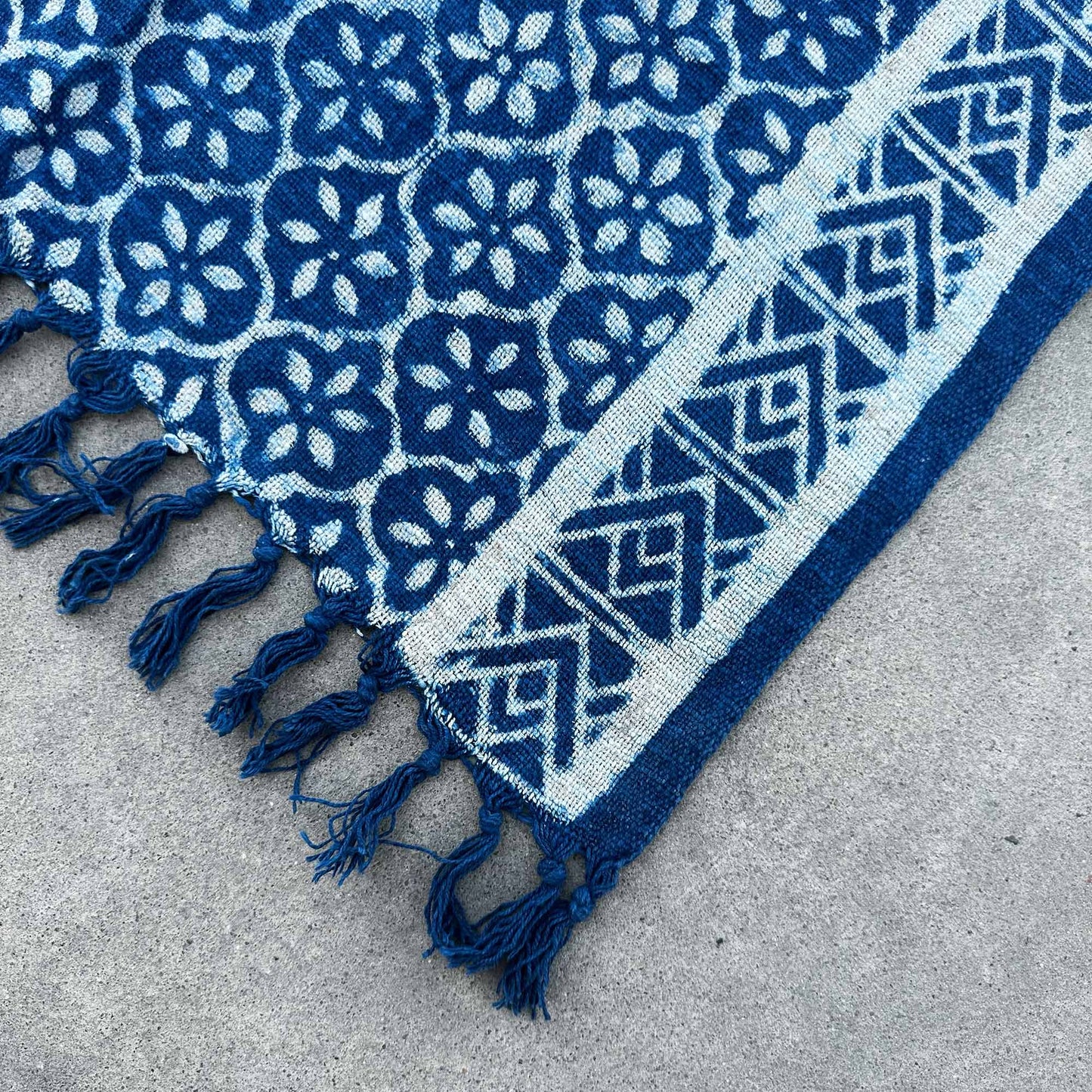 Manta Indigo Hecha a Mano - 170x60cm - Madjid Tiles