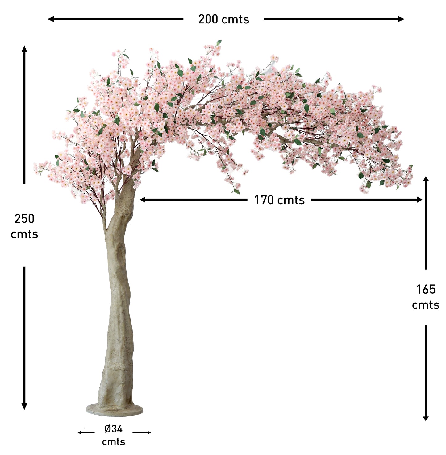 Árbol Arco Almendro Rosa – 250 cm