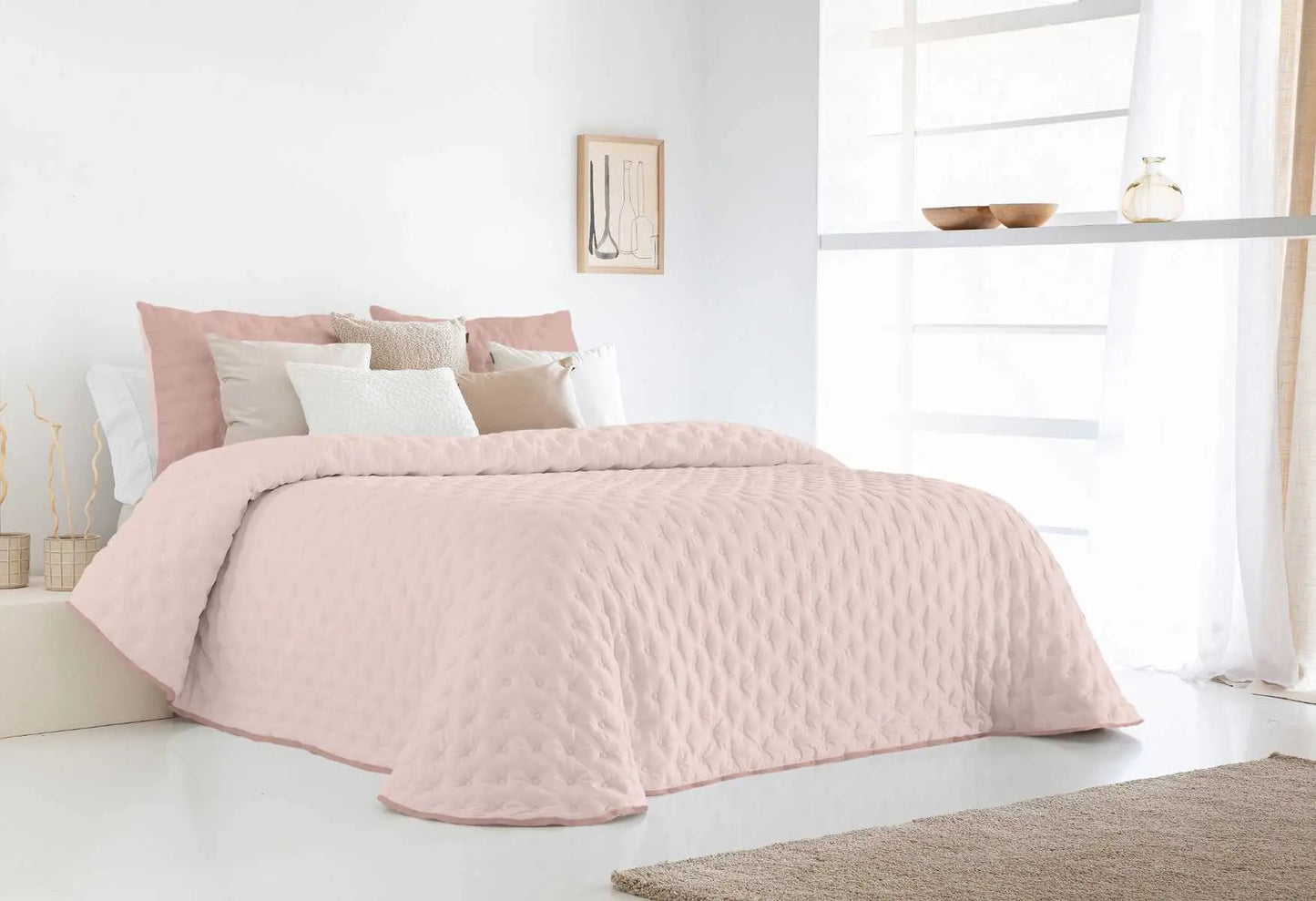 EDREDON CONFORTER REVERSIBLE ANISA MALVA FUN&DECO 205x270 cm