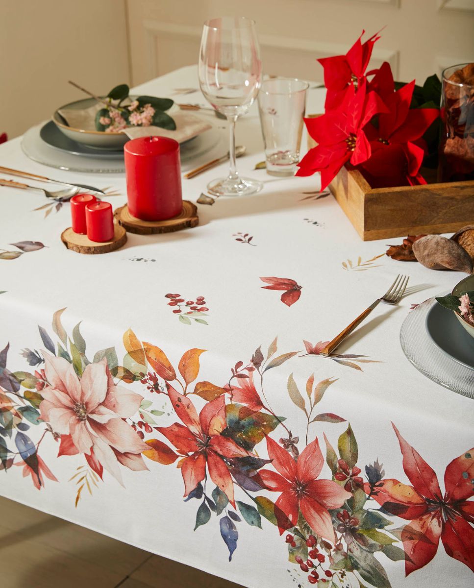 MANTEL RESINADO 8275 POINSETTIA ATENAS 150x200 cm