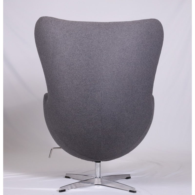 Sillón EG, fibra de vidrio, basculante, tapizado cachemir gris oscuro