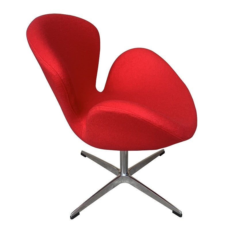 Sillón SW, tapizado en tejido cachemira rojo