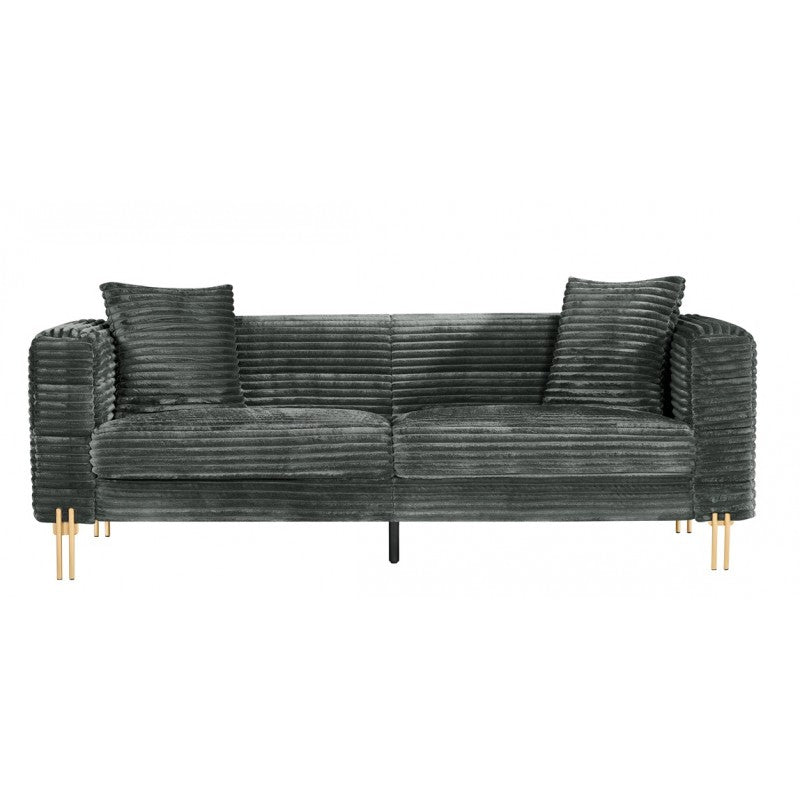 Sofá LARIOS, 3 plazas, tejido corduroy gris