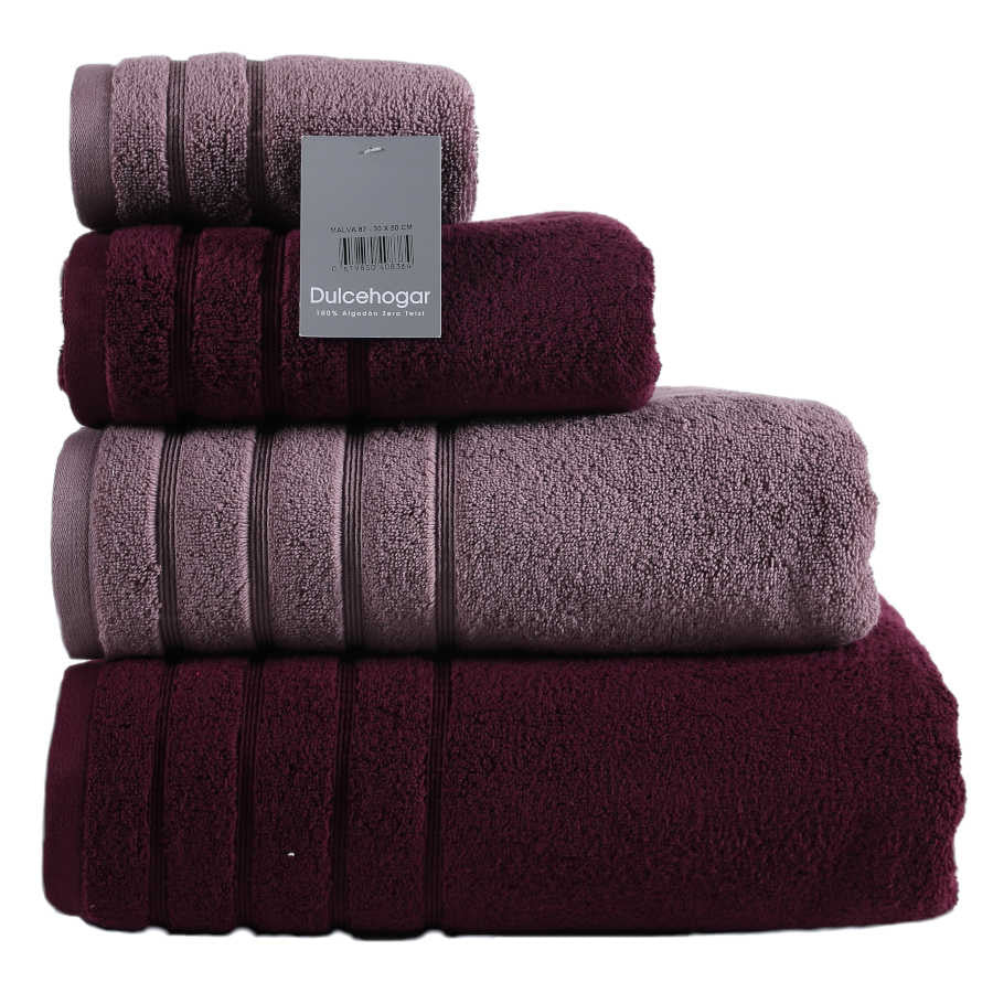 TOALLAS ZERO TWIST 100% ALGODÓN – MALVA BAÑO 100x150 CM