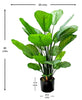 Maceta con Planta Calathea Artificial – 80 cm