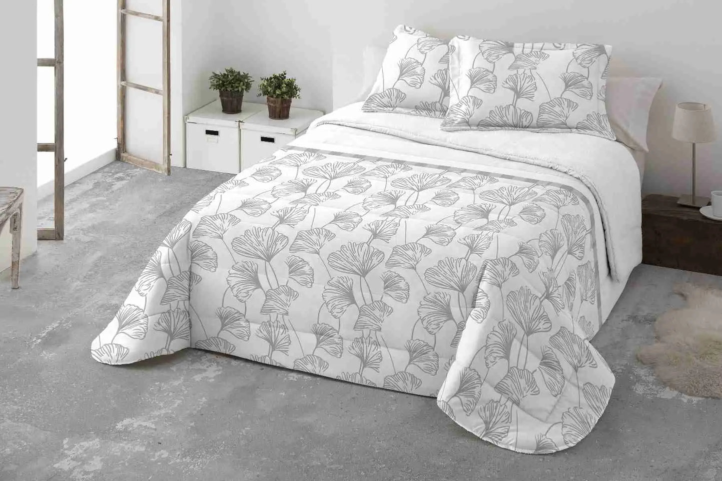 EDREDÓN BOUTI NATURINA/SHERPA OLIENA GRIS MIRACLE 235x265 cm