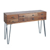 MUEBLE / MESA CON CAJONES 110×76 CM — MADERA & METAL
