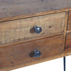 MUEBLE / MESA CON CAJONES 110×76 CM — MADERA & METAL