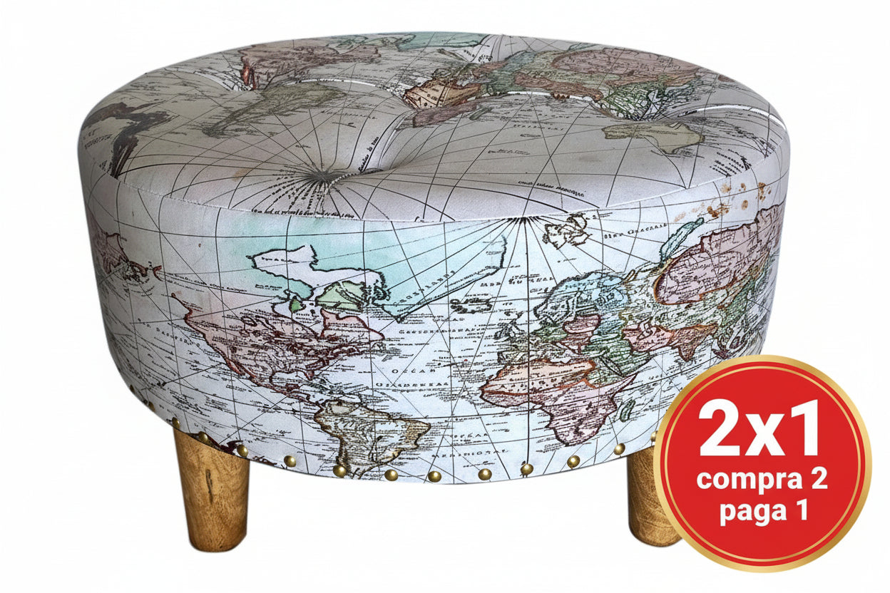 TABURETE “MUNDO” — MDF & PVC 60 CM