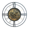 RELOJ DE PARED INDUSTRIAL 79 CM — METAL / CRISTAL