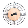 RELOJ DE PARED INDUSTRIAL 79 CM — METAL / CRISTAL