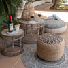 SET 2 MESAS AUXILIARES RATTAN — NATURAL