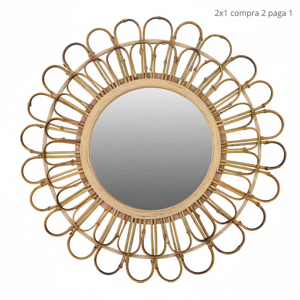 Espejo 80 cm – Naturaleza y Elegancia en Bambú