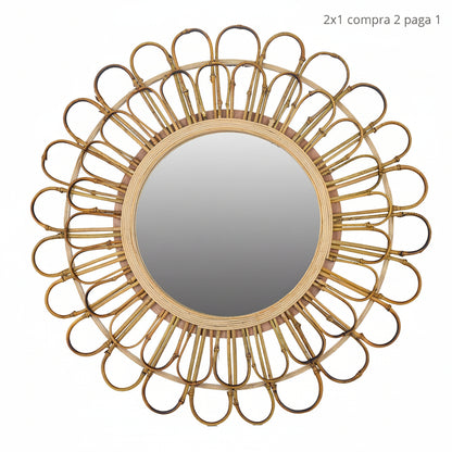 Espejo 80 cm – Naturaleza y Elegancia en Bambú
