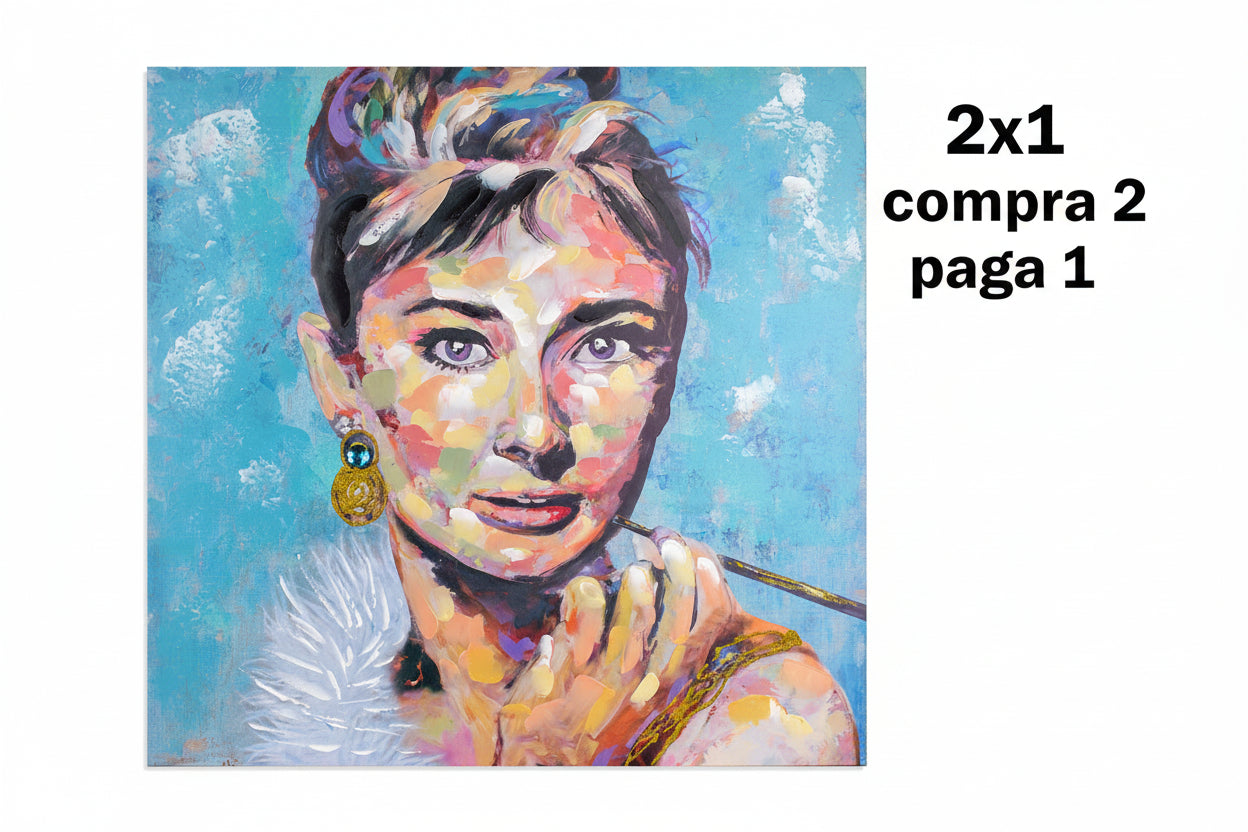 CUADRO MUJER  80×80 CM — PINTURA