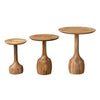 SET DE 3 MESAS DE MADERA DE MANGO — ESTILO ETHNIC