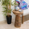 TABURETE DE MADERA DE MANGO — DISEÑO NATURAL Y ELEGANTE