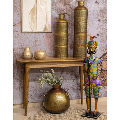 MUEBLE CONSOLA DE MADERA DE MANGO 110×77 CM — ESTILO ETHNIC