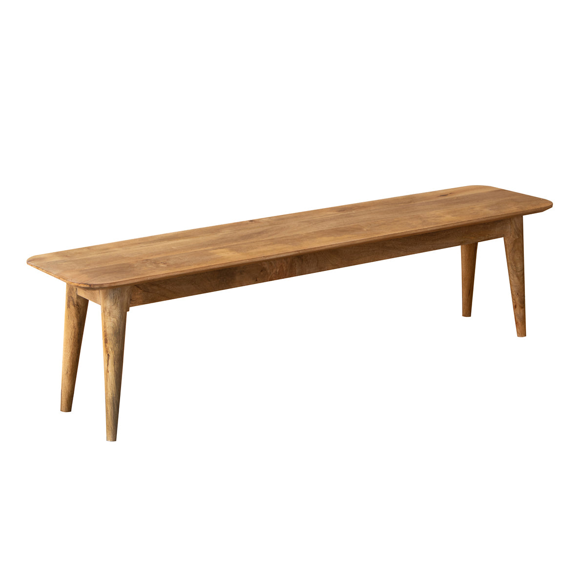 BANCO DE MADERA DE MANGO 180×47×45 CM — FUNCIONAL Y ELEGANTE
