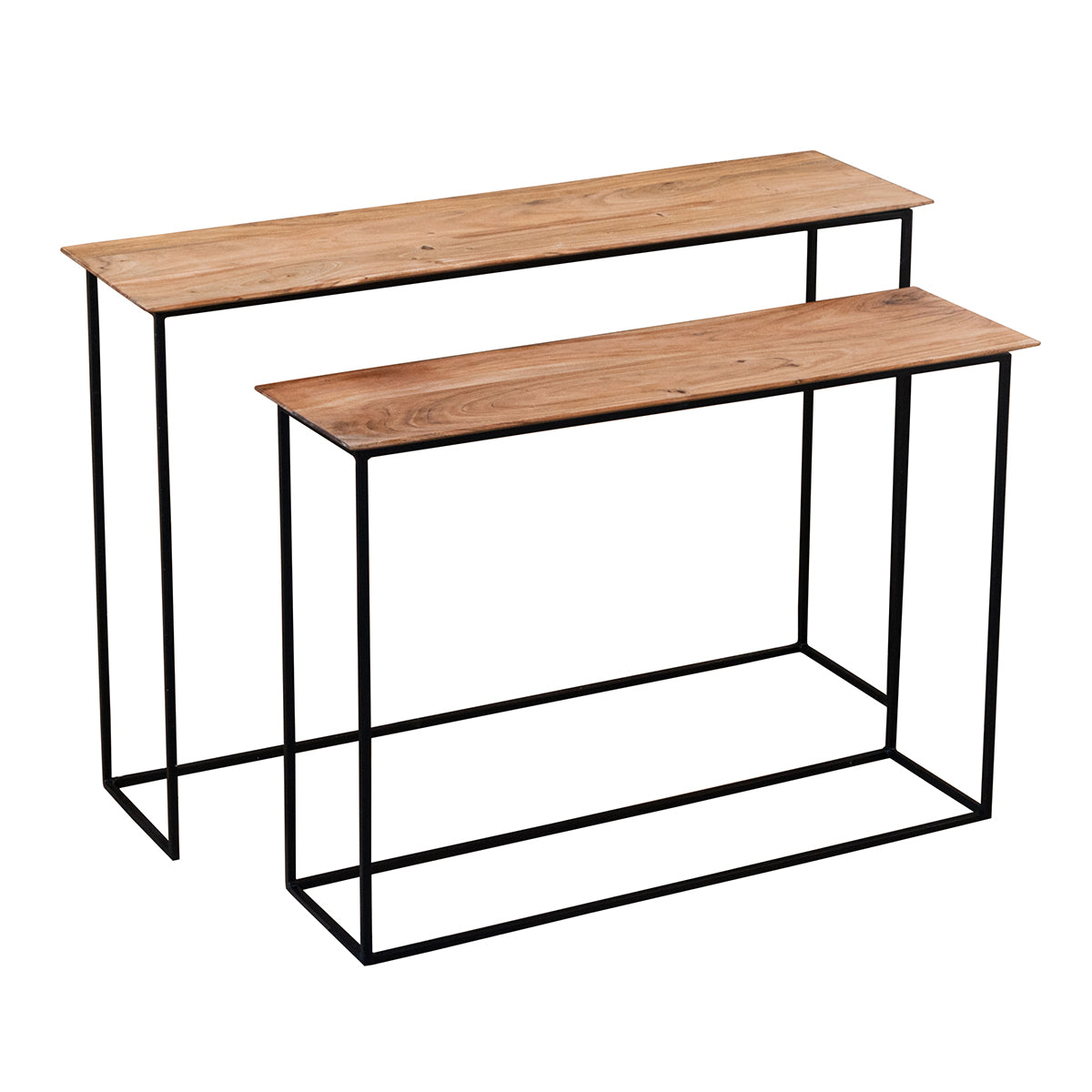 SET DE 2 CONSOLAS — MADERA DE ACACIA