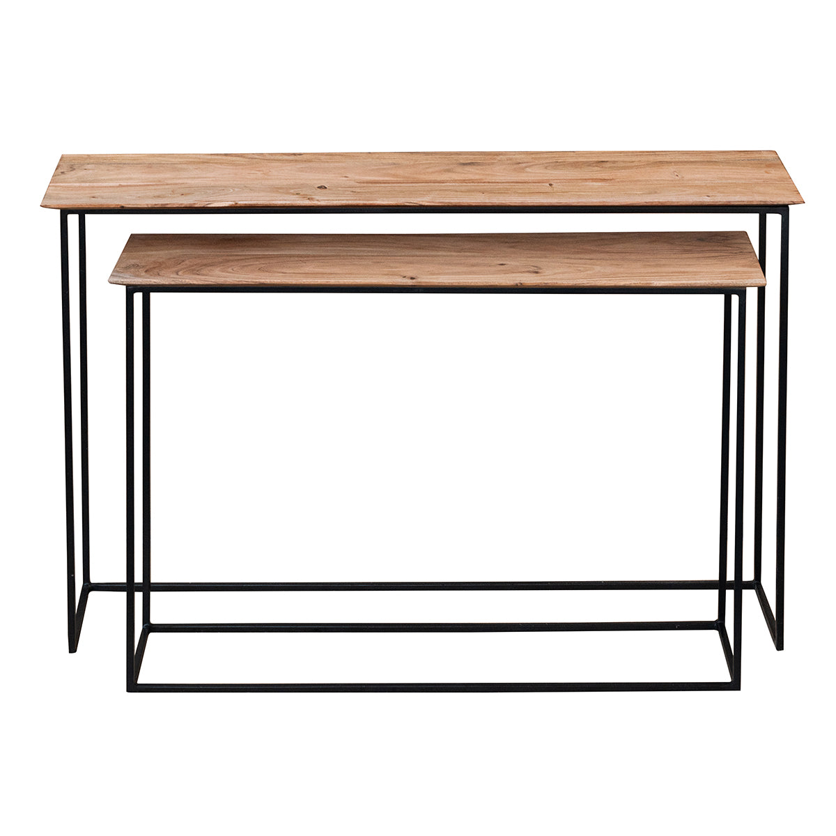 SET DE 2 CONSOLAS — MADERA DE ACACIA