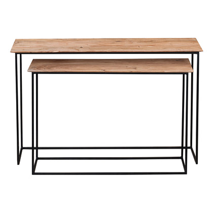 SET DE 2 CONSOLAS — MADERA DE ACACIA