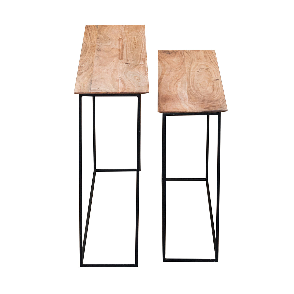SET DE 2 CONSOLAS — MADERA DE ACACIA