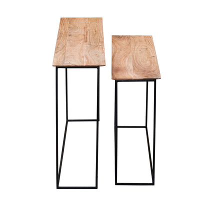 SET DE 2 CONSOLAS — MADERA DE ACACIA