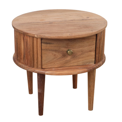 SET DE 2 MESAS AUXILIARES — MADERA DE ACACIA