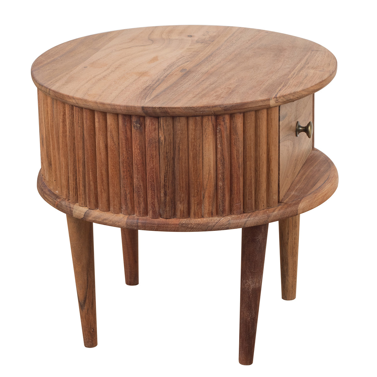 SET DE 2 MESAS AUXILIARES — MADERA DE ACACIA