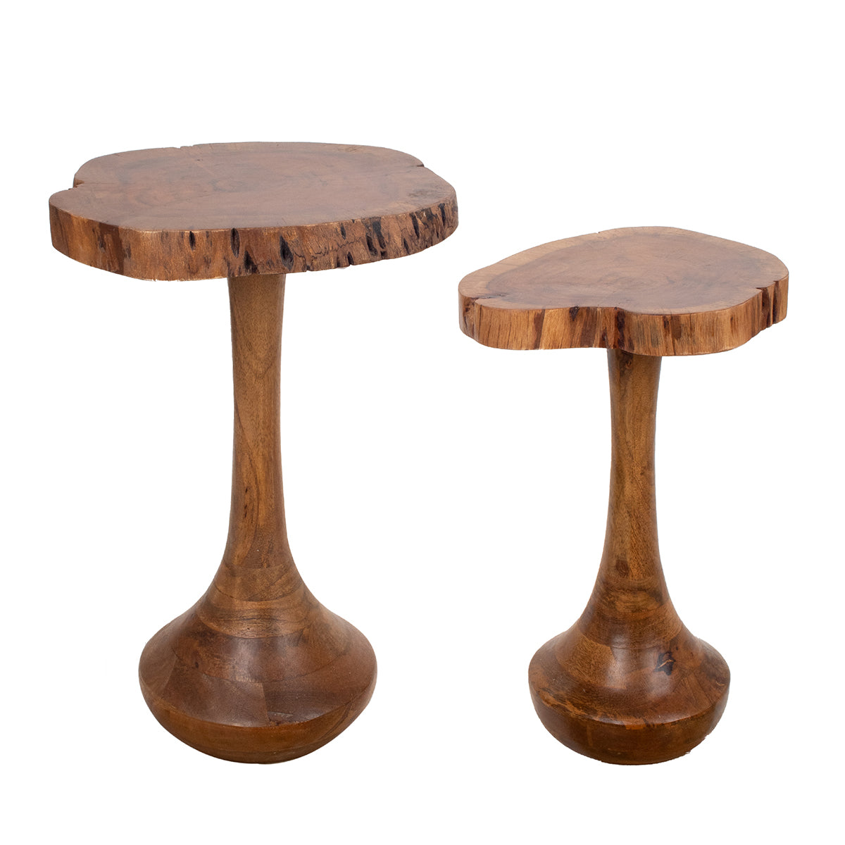 SET DE 2 MESITAS DE MADERA DE ACACIA — ESTILO NATURAL Y FUNCIONAL