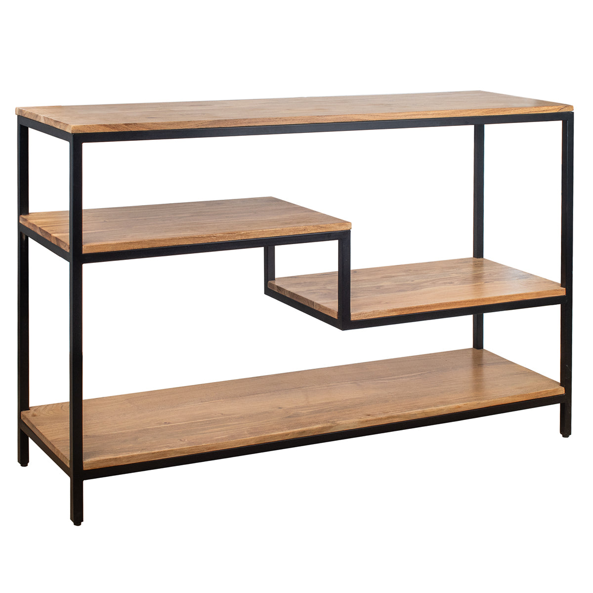 MUEBLE CONSOLA DE MADERA DE ACACIA 120×35×80 CM — ELEGANTE Y FUNCIONAL