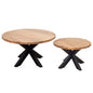 SET DE 2 MESAS DE MADERA DE ACACIA — FUNCIONALES Y ELEGANTES