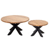 SET DE 2 MESAS DE MADERA DE ACACIA — FUNCIONALES Y ELEGANTES