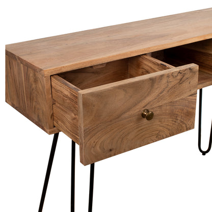MUEBLE CONSOLA 100×67 CM — MADERA DE ACACIA