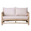 SOFÁ 2 PLAZAS 132×75 CM — MADERA DE TEKA