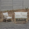 SOFÁ 2 PLAZAS 132×75 CM — MADERA DE TEKA