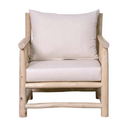 SOFÁ 2 PLAZAS 132×75 CM — MADERA DE TEKA