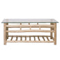 MESA 114×72 CM — MADERA DE TEKA CON CRISTAL
