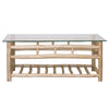 SOFÁ 2 PLAZAS 132×75 CM — MADERA DE TEKA