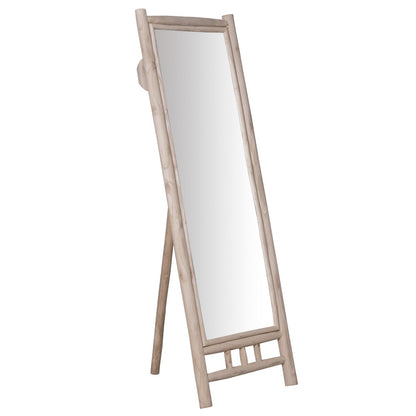Espejo de Pie 56 x 170 cm – Elegancia Natural en Madera de Teka