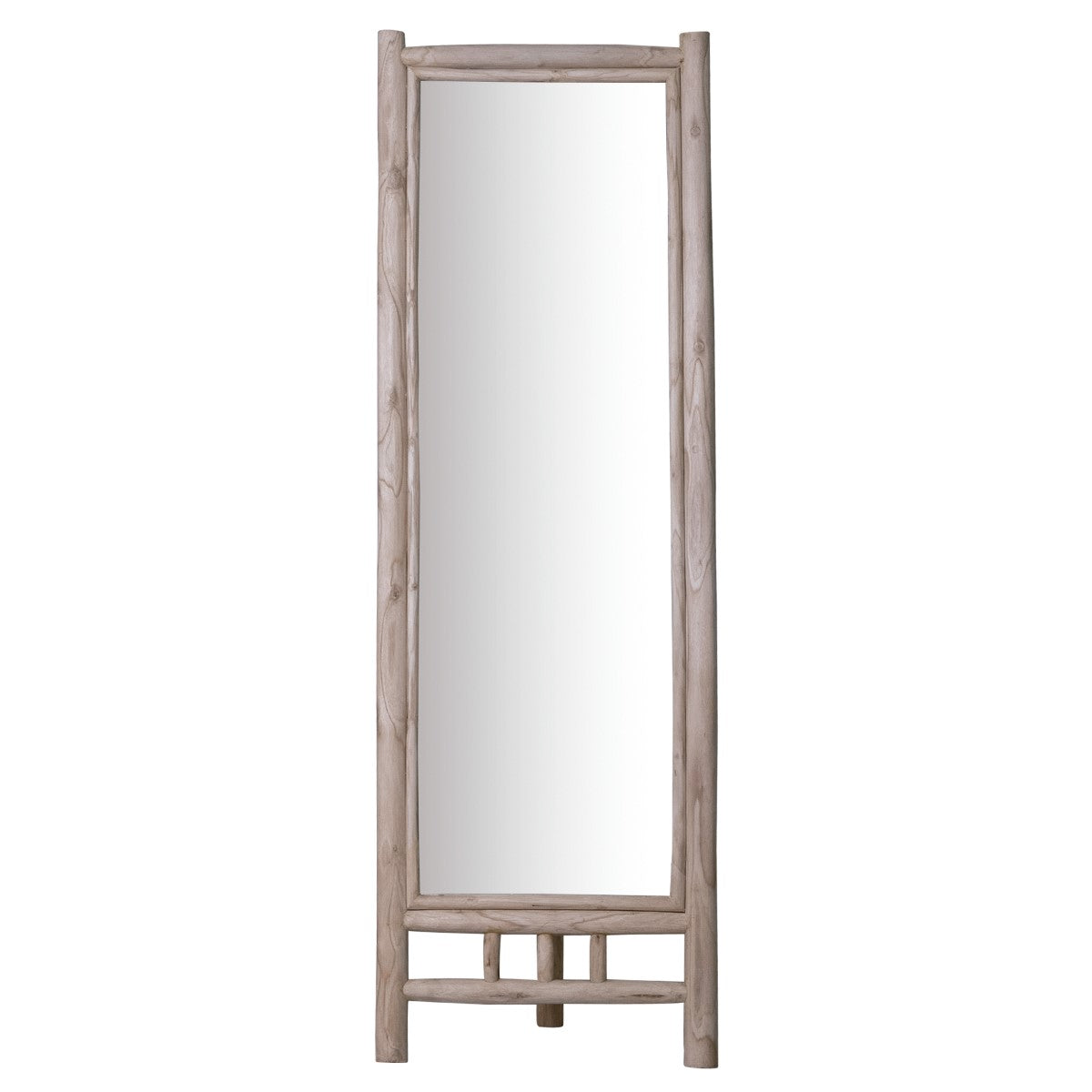 Espejo de Pie 56 x 170 cm – Elegancia Natural en Madera de Teka