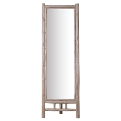 Espejo de Pie 56 x 170 cm – Elegancia Natural en Madera de Teka