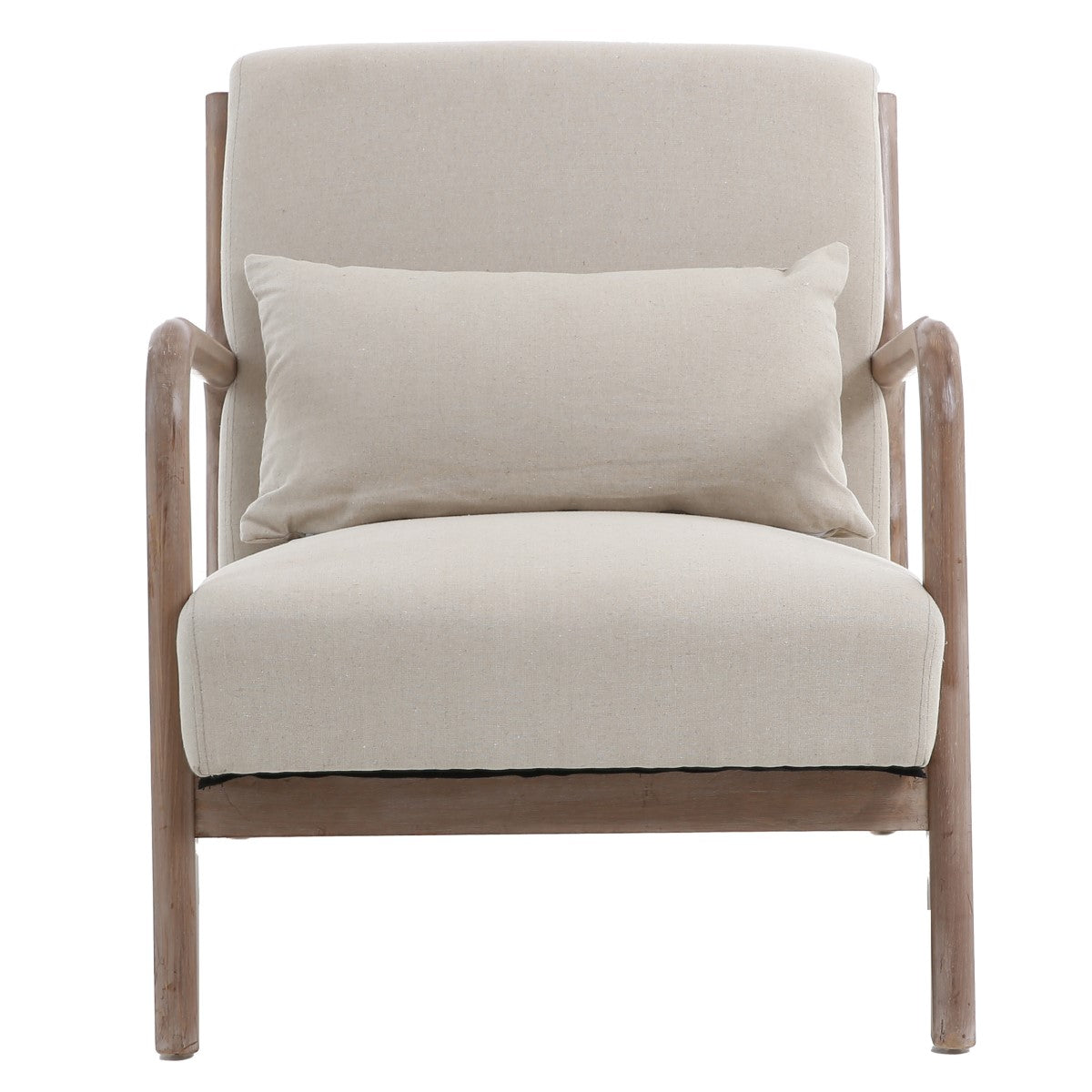 SILLÓN 65×78×77 CM — MADERA Y ALGODÓN