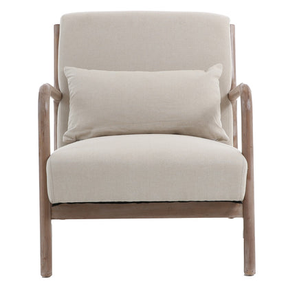 SILLÓN 65×78×77 CM — MADERA Y ALGODÓN