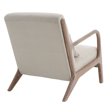 SILLÓN 65×78×77 CM — MADERA Y ALGODÓN