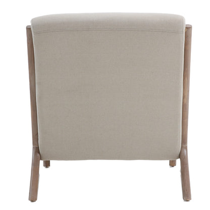 SILLÓN 65×78×77 CM — MADERA Y ALGODÓN